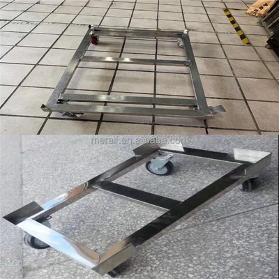Le tonneau en aluminium de transport de Chambre de quatre de roues de plate-forme à camions de chariot de chariot logistique de supermarché transporte en charrette les chariots en mouvement
