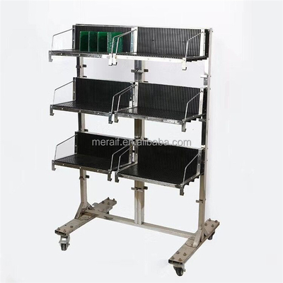 Chariot antistatique à chariot de carte PCB d'esd de support de stockage de carte PCB de circulation d'ESD avec accrocher le support de carte PCB