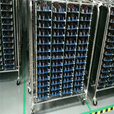 Le chariot en gros de chiffre d'affaires du chariot à acier inoxydable de Meraif ESD/ESD/carte PCB antistatique plaque le chariot à stockage