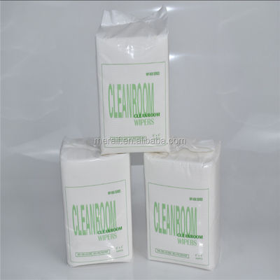 Essuie-glace 100% non pelucheux de Cleanroom de polyester de la vente en gros 1009le d'usine pour industriel