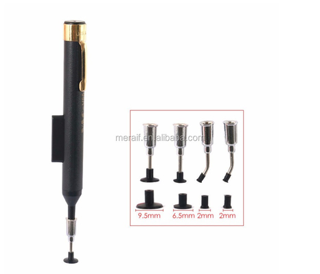 Stylo de surgeon de vide de collecte d'IC de stylo du vide LP200 anti-satic + 2 en-têtes d'aspiration pour le SIDA de Reballing de travail de BGA SMD