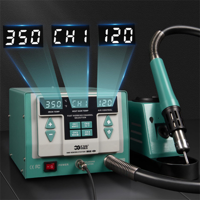 CXG 862 1500W soudant et reprise chaude de fer de soudure de pistolet pneumatique de station du maître 2in1 Eddy Current Programming Desoldering de Desoldering